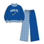 EAGLES gingham wide-leg pant set