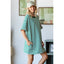 Stripe Knit Pullover Oversized Tee Dress