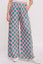PLUS SIZE HIGH WAIST CHECKERD STRAIGHT LEG KNIT PANTS
