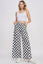 PLUS SIZE HIGH WAIST CHECKERD STRAIGHT LEG KNIT PANTS