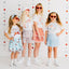 Powder Blue Bow Trellis Athletic Skort - Fourth of July