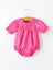 Girls Bow Smocking Hot Pink Romper