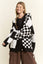 BUTTON DOWN LONG SLEEVE CHECKERED OVERSIZED CARDIGAN