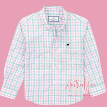 Cotton Candy Plaid Button Up