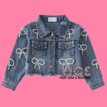 Grey Pearl Denim Jacket