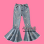 Gray Peral Denim Flares