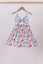 Blue Bow Print Dress
