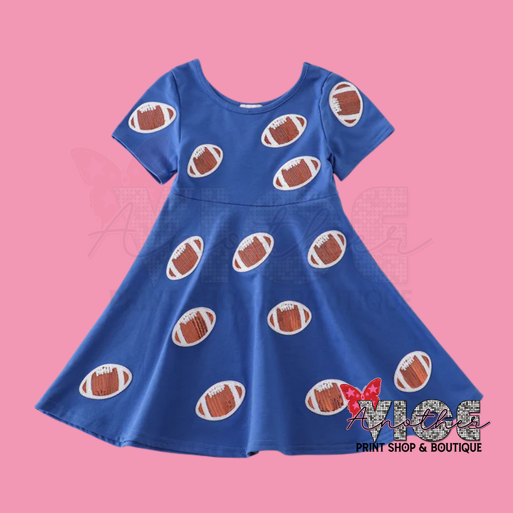 Sequin Blue Football Dress – ShopAnotherViceTX