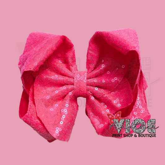 6.5" Double Layer Sequin Bow
