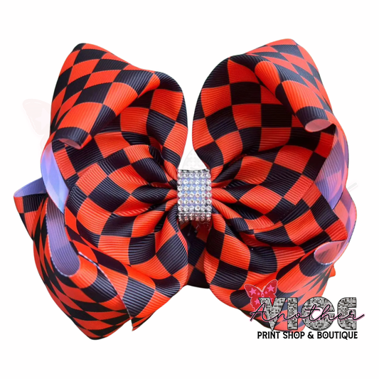 Orange & Black Checker
