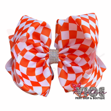 Orange & White Checker