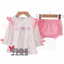 Pink Santa Ruffle Bloomer Set