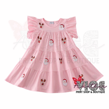 Sequin Santa Dress Pink
