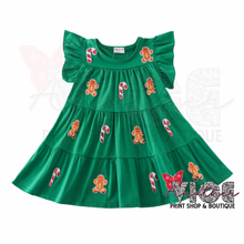 Sequin Gingerbread Dress Green