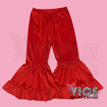 Red Velvet Scallop Bells