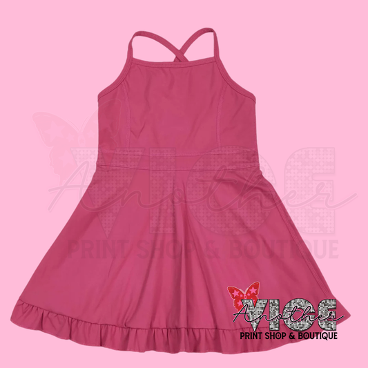 Hot Pink Athletic Tank Dress PRE ORDER