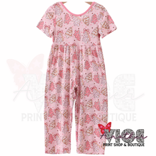 Pink Christmas Tree Bamboo Jumpsuit