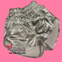 Silver Metallic Shorts