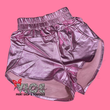 Light Pink Metallic Shorts