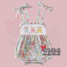 Floral Print Bunny Embroidery Bubble