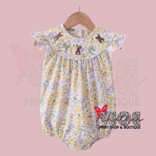 Floral Bunny Embroidery Ruffle Bubble