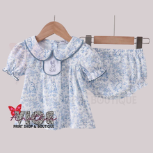 Navy Peter Pan Collar Bloomer Set