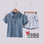 Navy Bunny Applique Shorts Set