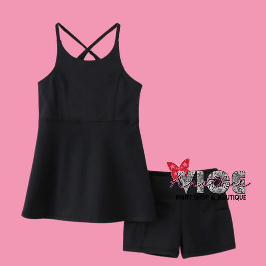 Black 2Piece Active Dress