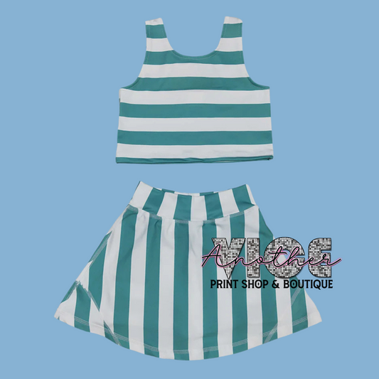 Green Cabana 2 Piece Athletic Set