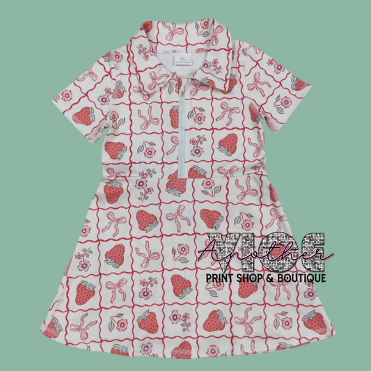 Strawberry Collard Athletic Dress