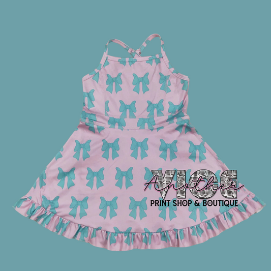 Turq Bows Athletic Dress