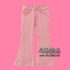 Pink Denim Flares Non Distressed