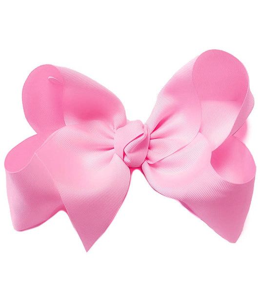 TULIP SOLID HAIR BOW,  7.5" WIDE.    BW-148-P 12PIECES/$18