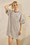 Stripe Knit Pullover Big Top Dress