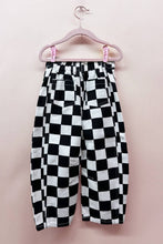 Kids Checkered Barrel Denim