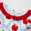 Red Blue Apple Bow Dress