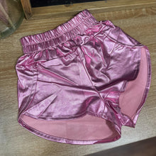 Light Pink Metallic Shorts