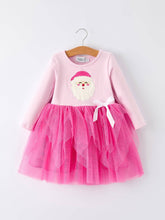 Pink Santa Applique Dress
