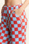 PLUS SIZE HIGH WAIST CHECKERD STRAIGHT LEG KNIT PANTS