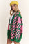 BUTTON DOWN LONG SLEEVE CHECKERED OVERSIZED CARDIGAN