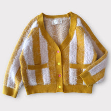 Kids Big Top Stripe Cardi–Yellow