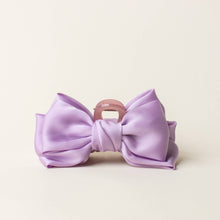 Satin Bow Claw Clip-Lilac