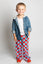 KID STYLE HIGH WAIST CHECKERD STRAIGHT LEG KNIT PANTS