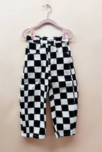 Kids Checkered Barrel Denim