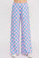 PLUS SIZE HIGH WAIST CHECKERD STRAIGHT LEG KNIT PANTS