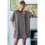 Stripe Knit Pullover Oversized Tee Dress
