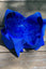 BLUE FEATHER HAIR BOWS