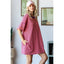 Stripe Knit Pullover Oversized Tee Dress