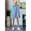 Stripe Knit Pullover Oversized Tee Dress