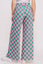 PLUS SIZE HIGH WAIST CHECKERD STRAIGHT LEG KNIT PANTS